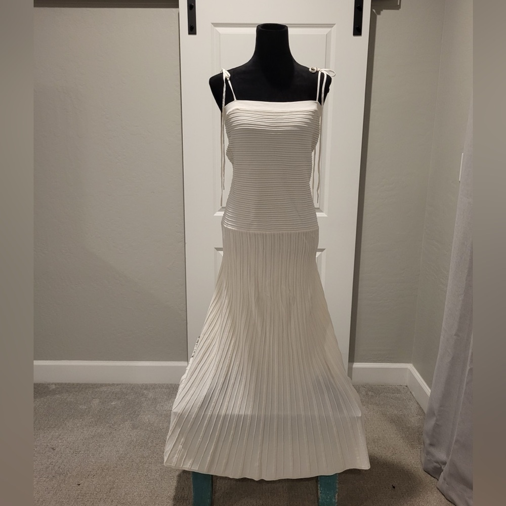 Modern Citizen cream fitted bodice knit dress!